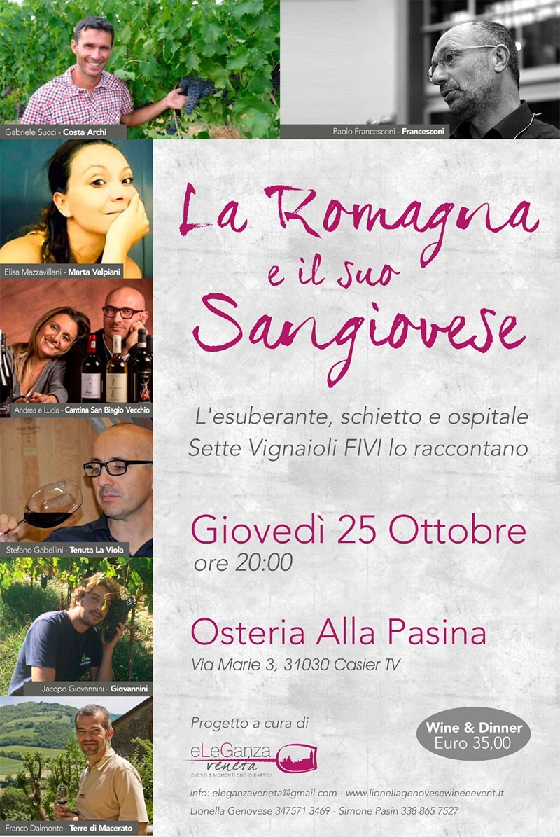 Evento 25 ottobre - La Romagna e il suo Sangiovese