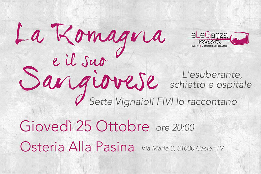 La Romagna e il suo Sangiovese: giovedì 25 ottobre