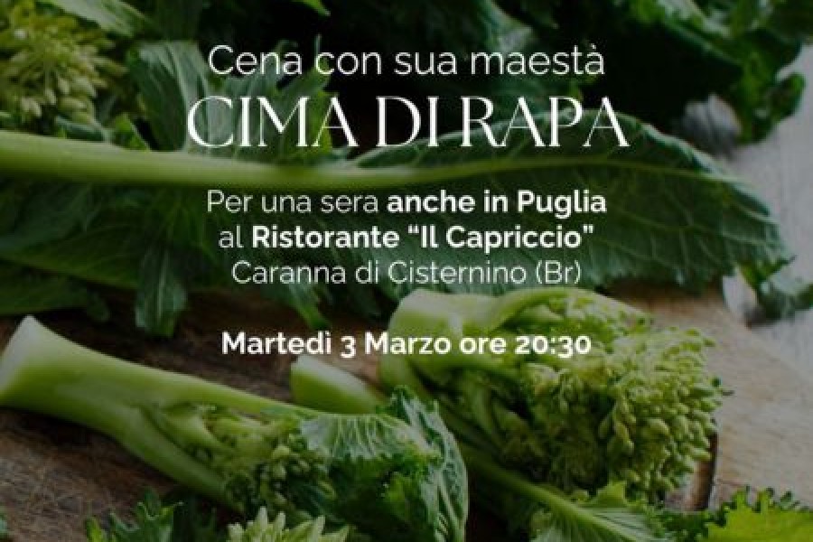 Cena con sua maestà cima di rapa
