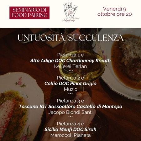 FOOD PAIRING NON SOLO FEELING Untuosità/Succulenza